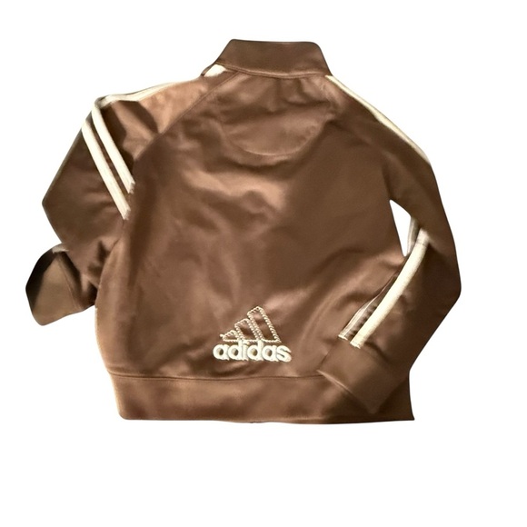 Boys (sz.6) Adidas Brown Track Jacket - Picture 3 of 4